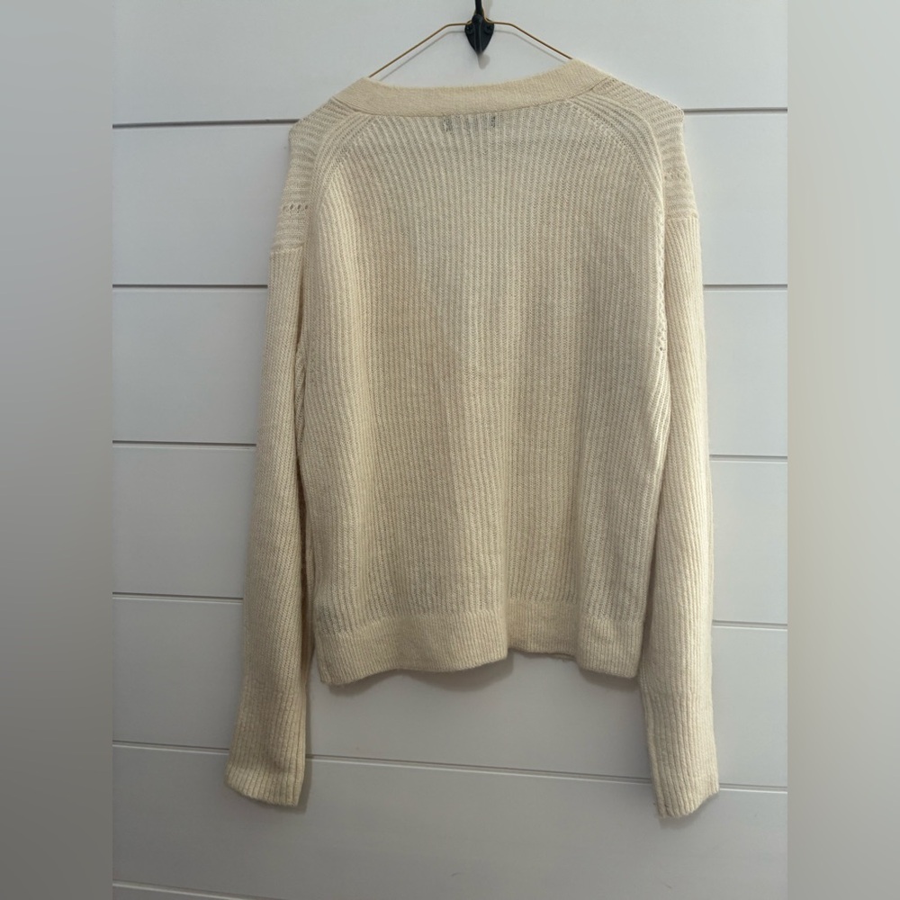 Quince Baby Alpaca-Wool Cropped Cardigan size M - Picture 14 of 14